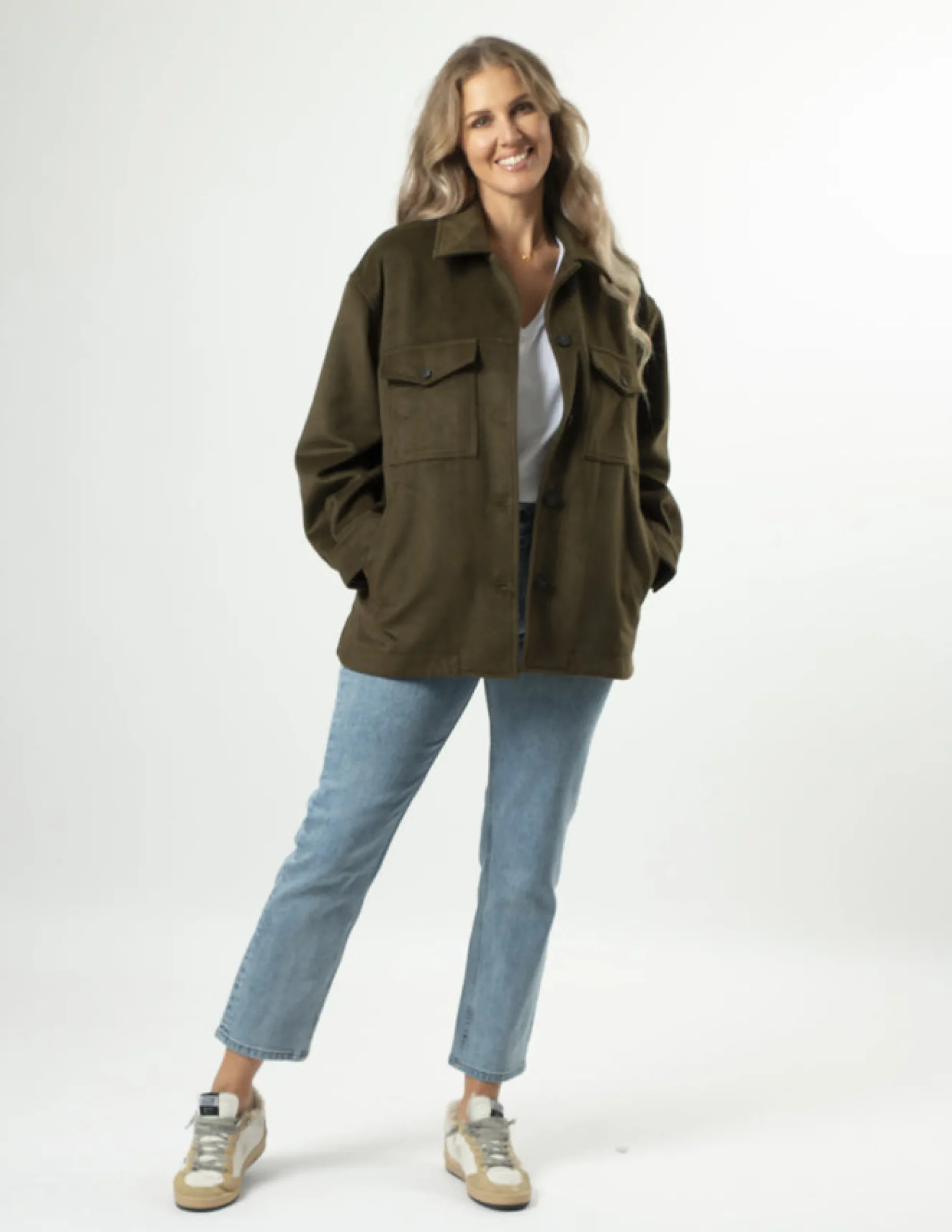 STELLA ESSENTIALS Becca Shacket - Khaki