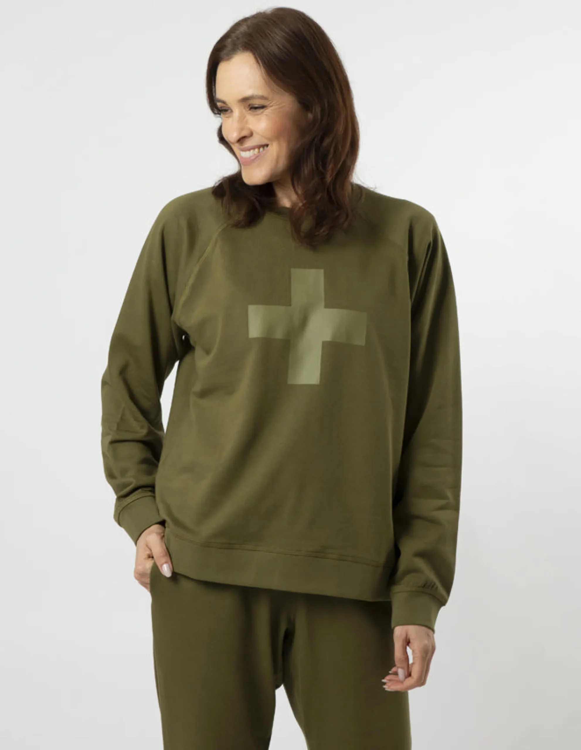 STELLA ESSENTIALS Everyday Sweater - Khaki Cross