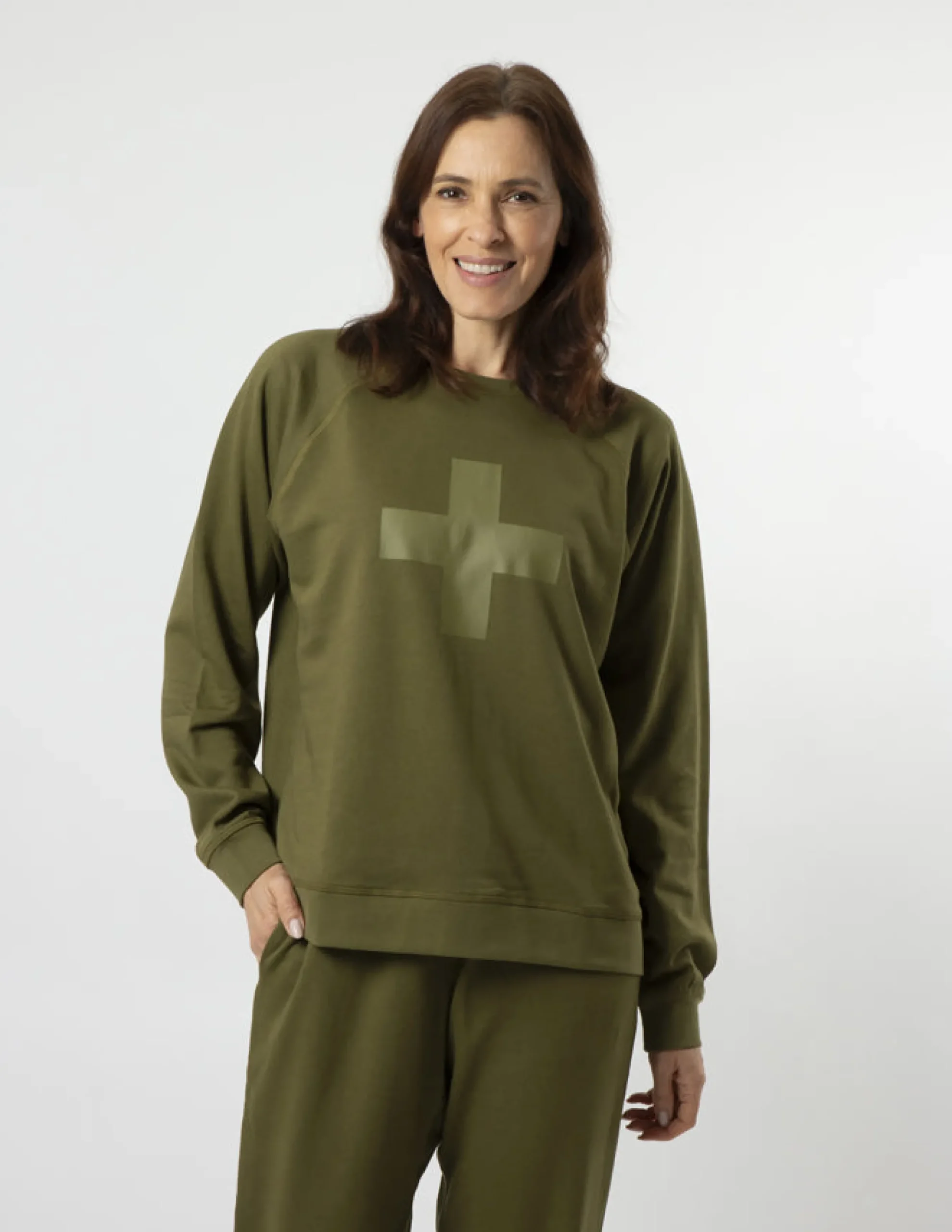 STELLA ESSENTIALS Everyday Sweater - Khaki Cross