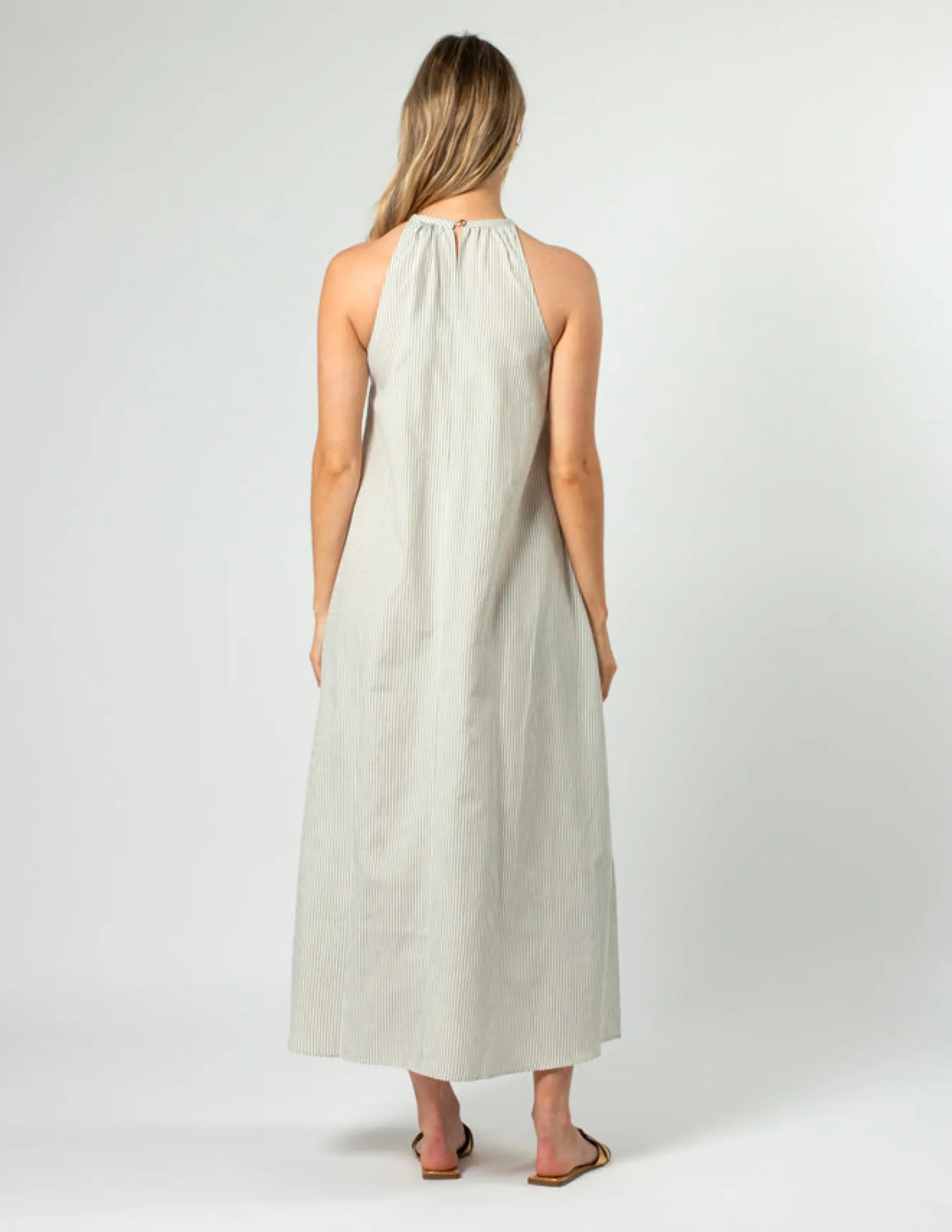 STELLA ESSENTIALS Nyla Dress - Khaki Stripe