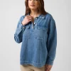 STELLA ESSENTIALS Pip Overshirt - Light Wash