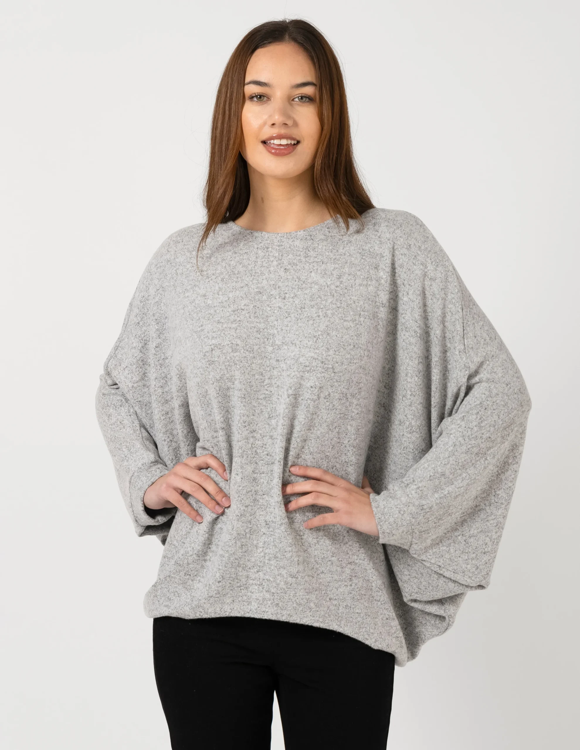 STELLA ESSENTIALS Sable Top - Grey Marle