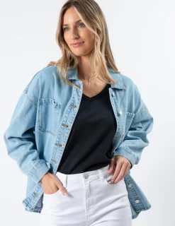 STELLA ESSENTIALS Zippy Shirt - Light Wash