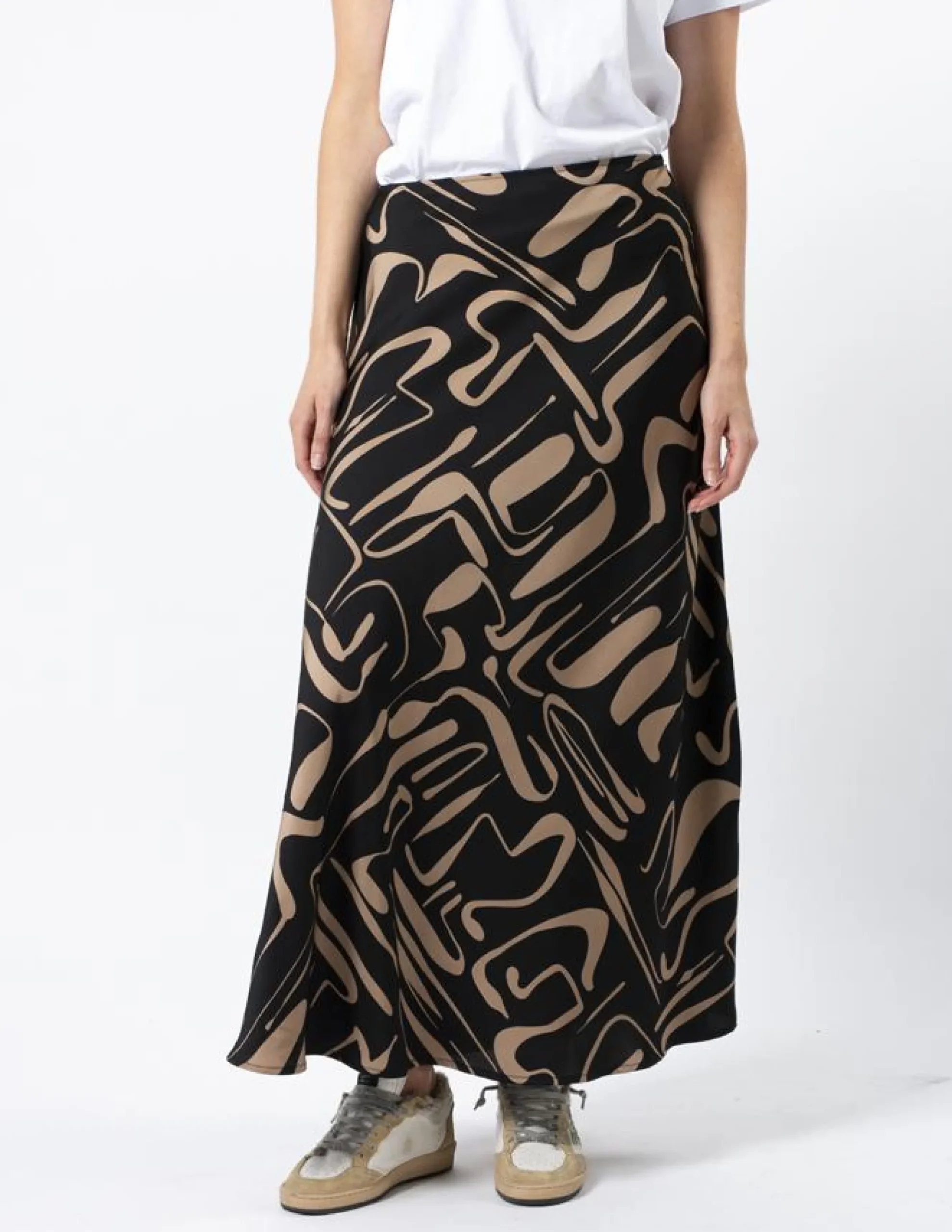 Summer Skirt - Black Geo