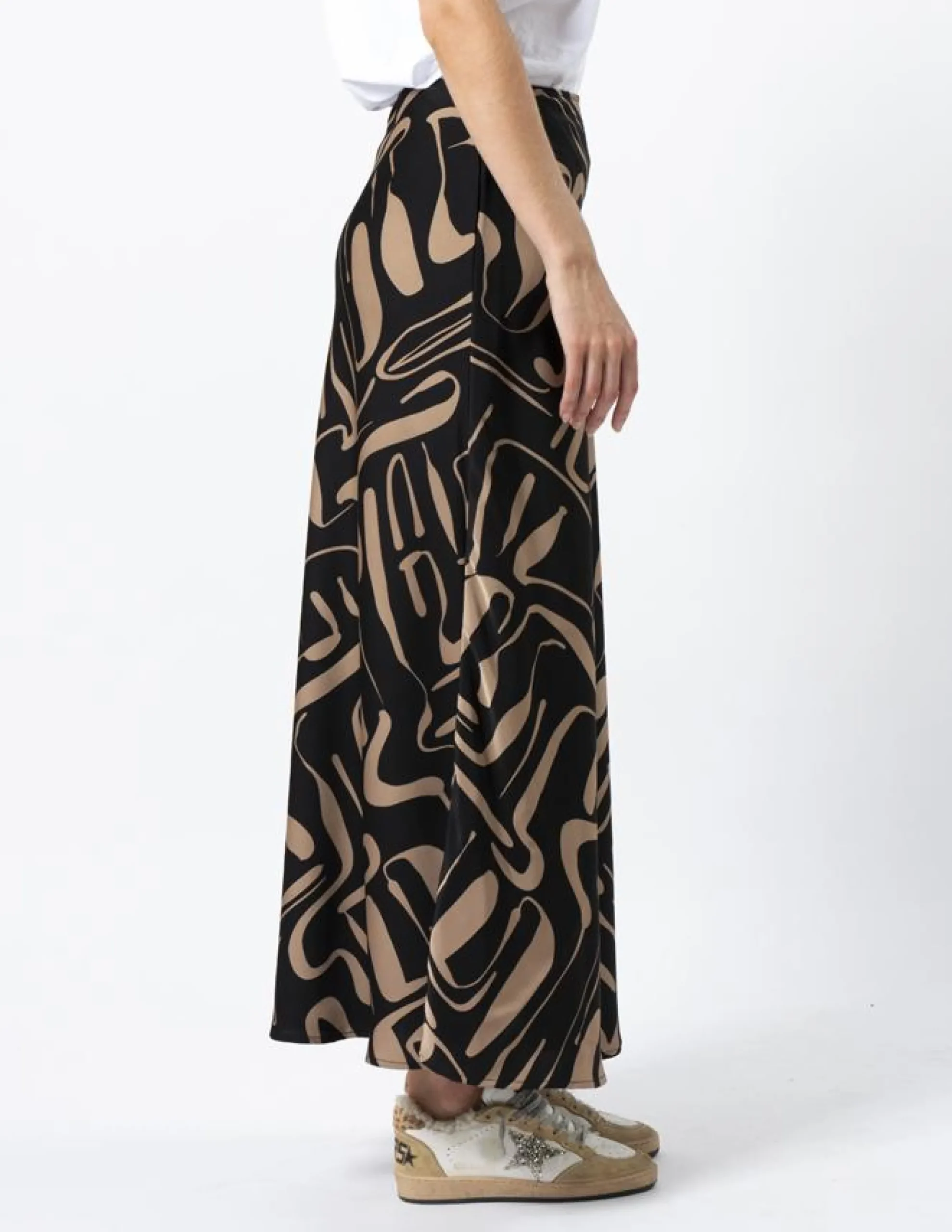 Summer Skirt - Black Geo