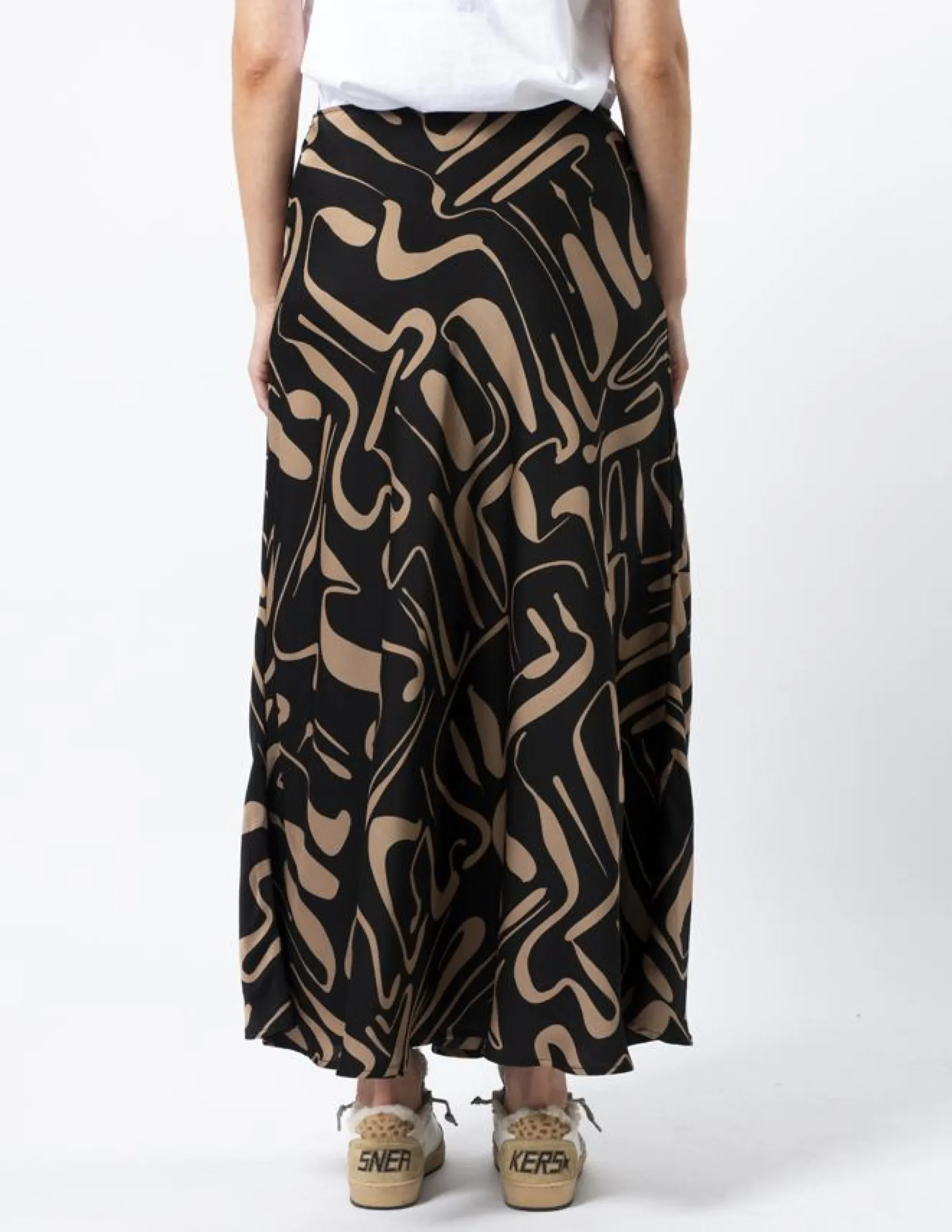 Summer Skirt - Black Geo
