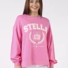 Sunday Sweater - Bright pink with Harvard