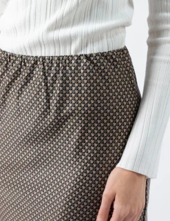 Susanna Skirt - Safari Houndstooth