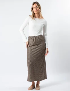 Susanna Skirt - Safari Houndstooth