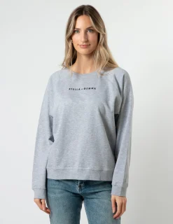 Sweater - Grey with Painted Black Logo