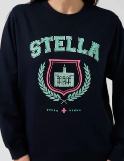 Sweater Retro College - Navy