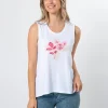 Tank - White Jolie Ruby Rose Cross
