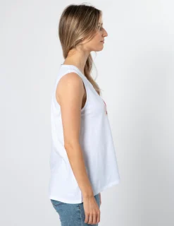 Tank - White Jolie Ruby Rose Cross