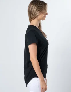 T-Shirt - Black Antique Rose Cross
