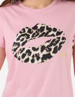 T-Shirt - Blush Leopard Lips