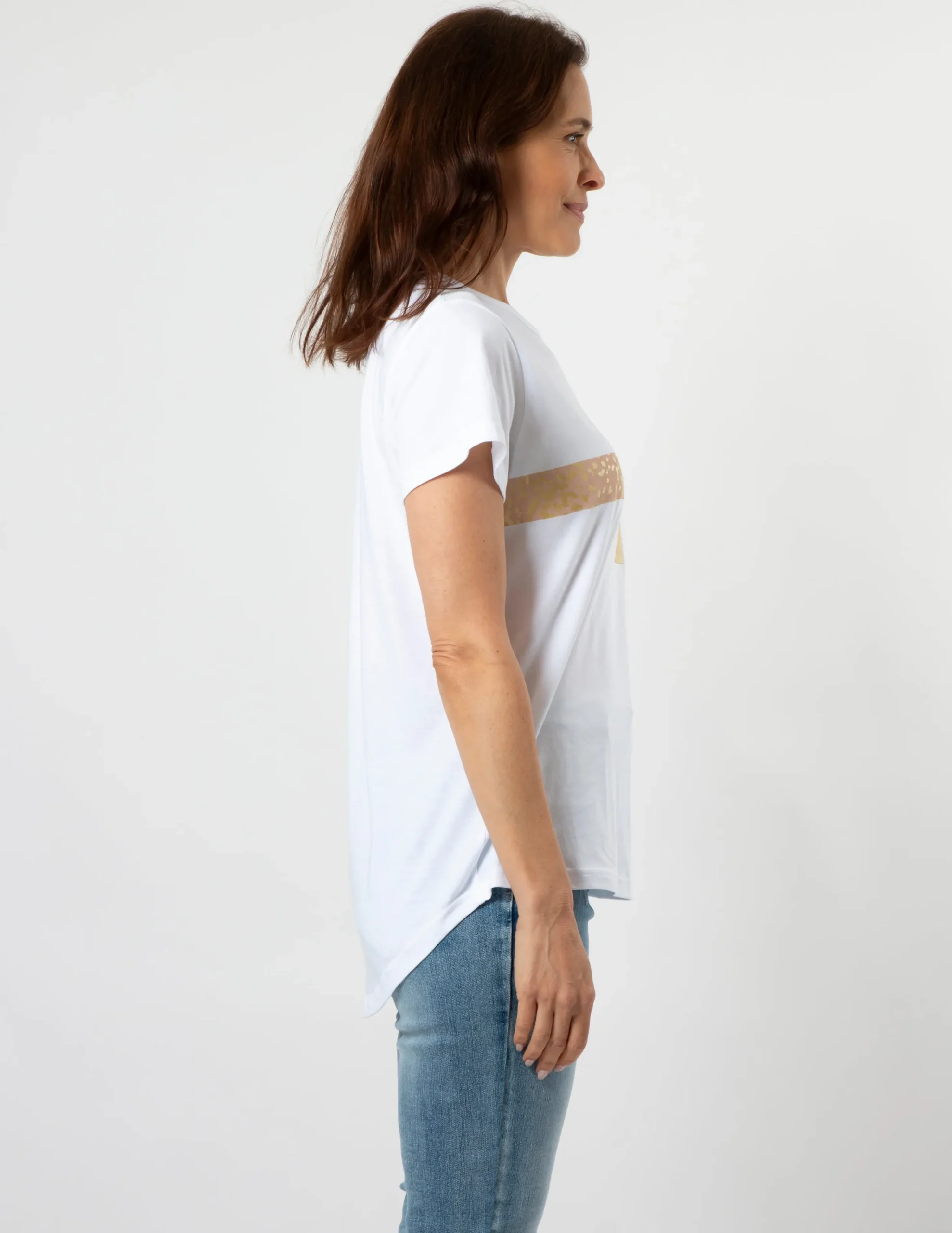 T-Shirt - White Bronze Safari Cross