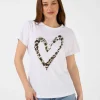 T-Shirt - White Leopard Heart