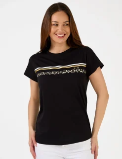 T-Shirt Icon Stripe - Black