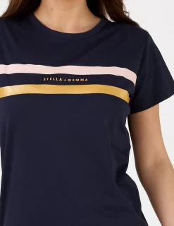 T-Shirt Icon Stripe - Navy