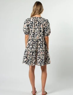 Venus Dress - Navy Geo
