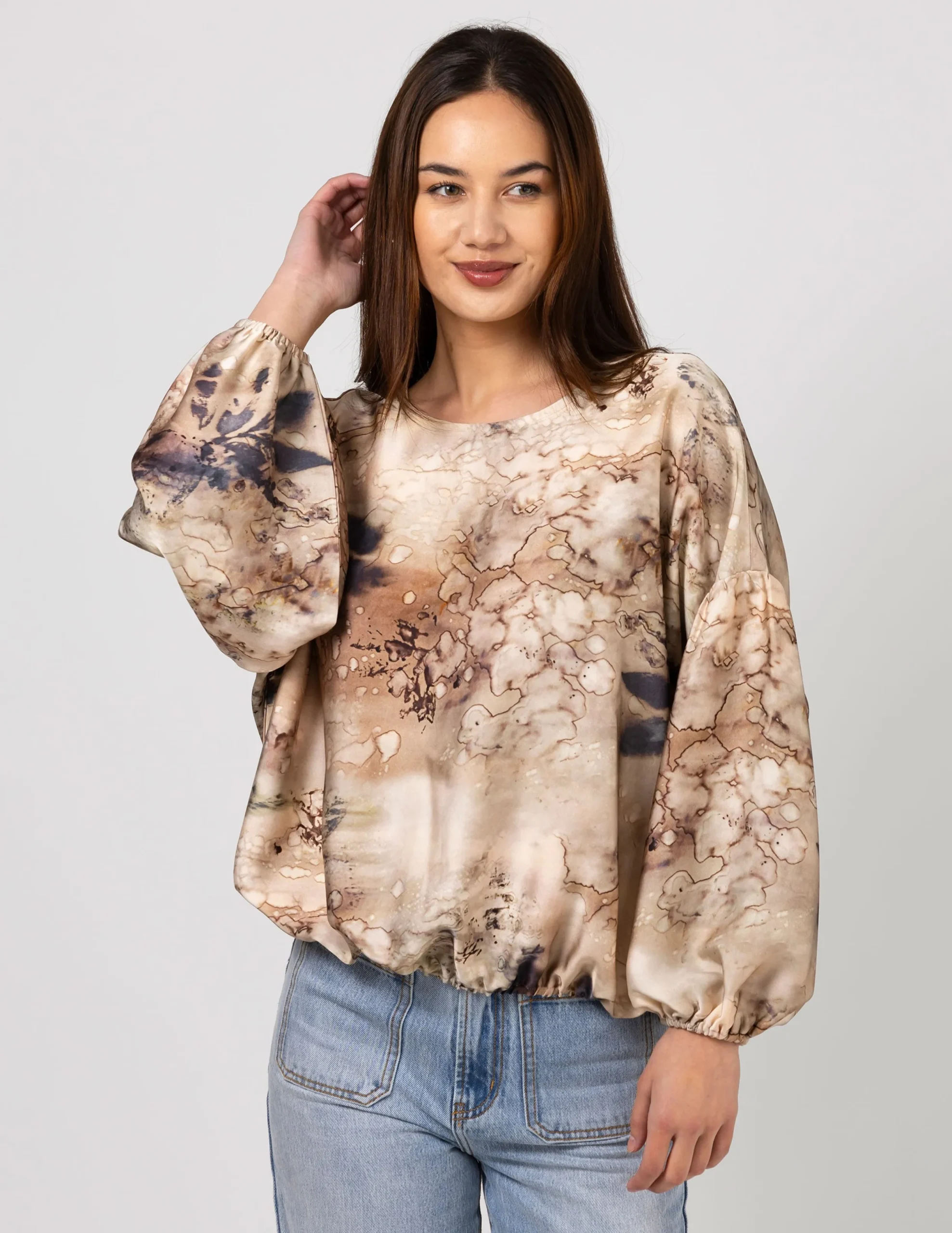 Verity Blouse - Winter Watercolour