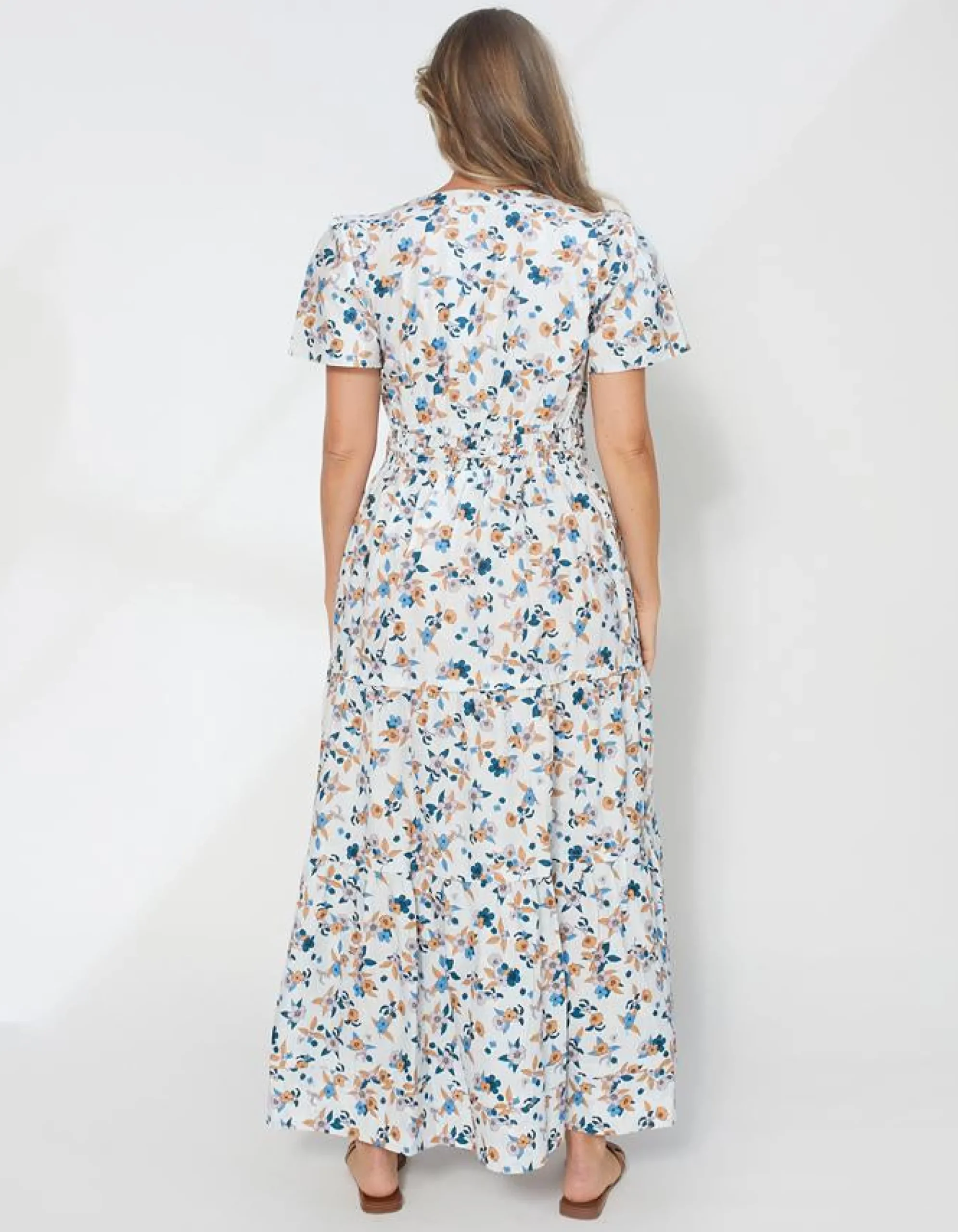 Vittoria Dress - Birdcage Blue